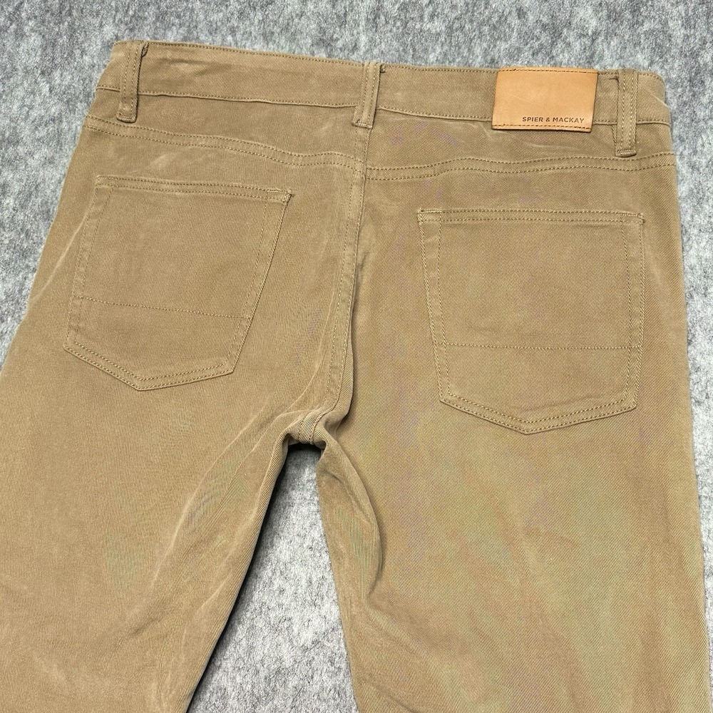 Spier & Mackay Slim Fit Brown Casual Pants Cotton/Spandex - Size 34x29 - Picture 3 of 13